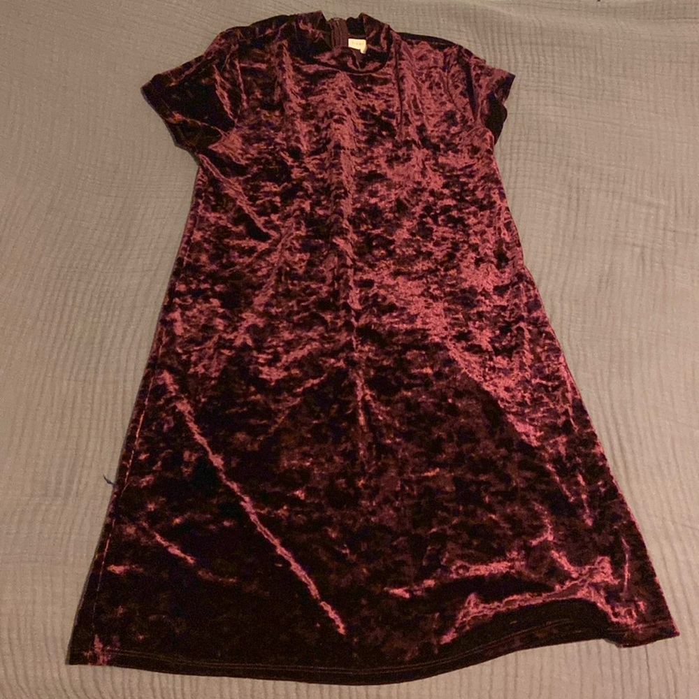 Eight Sixty purple mock turtleneck dress